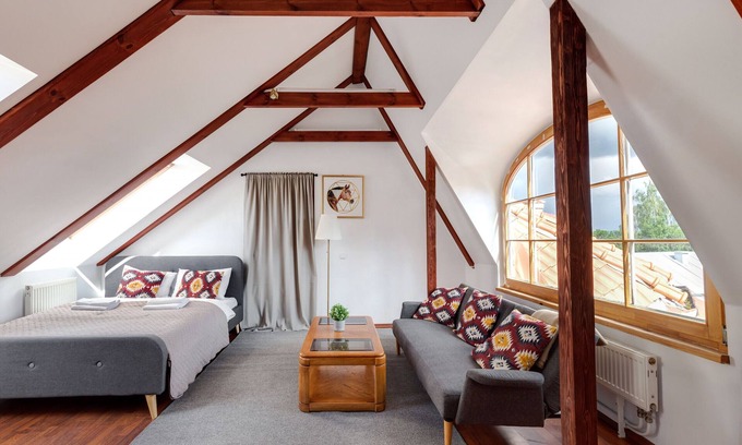 Old Town Apartment | Modern Gediminas Tower View Apartment with Kitchen & Breakfast