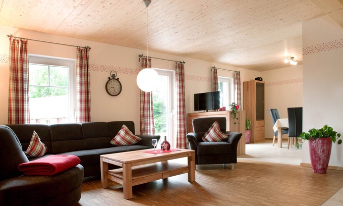 Feuchtwangen Apartment | Cozy Retreat with Private Terrace and Family Amenities