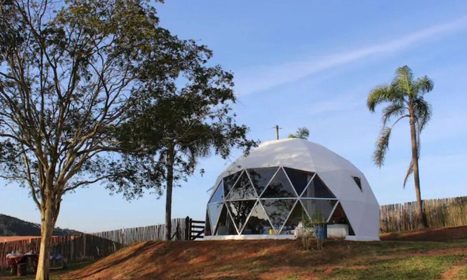Santa Branca House | Unique Geodesic Dome Retreat Under the Stars Awaits You
