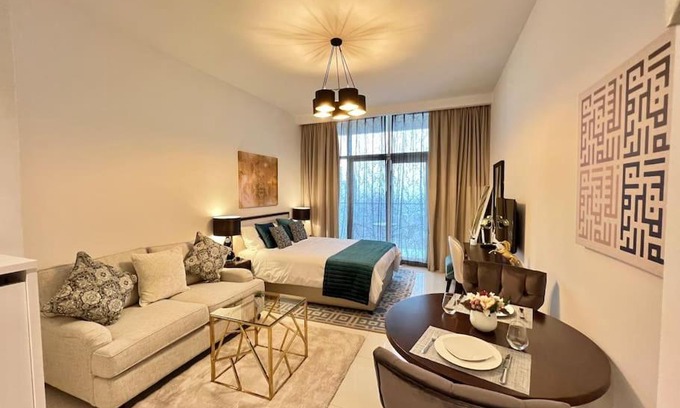 Jumeirah Village Apartment | Oceanfront Ghalia Damac Studio Apartment with Pool & Hot Tub