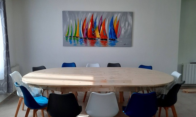 Honfleur House | Tranquil Gite for 14 in Honfleur with Parking & Garden