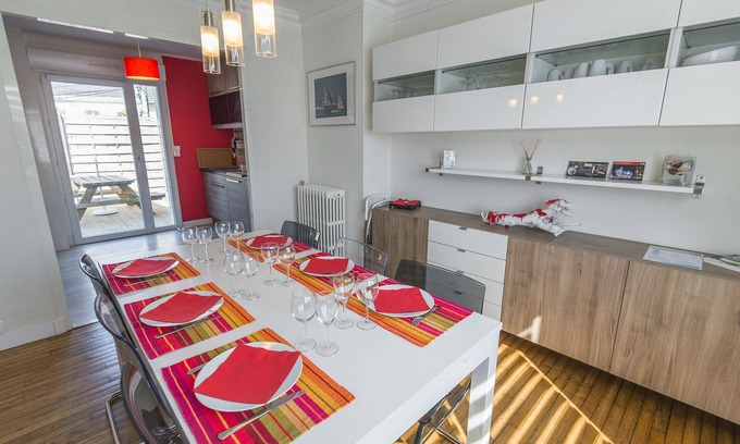 Downtown House | Guest Rated 10/10: Oceanfront Gite BREST with Pool & Spa
