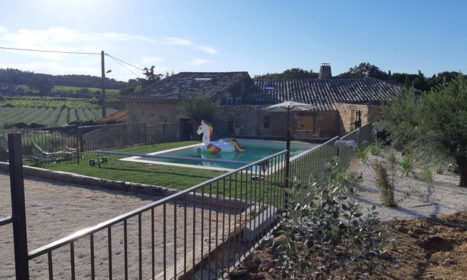 Saint-Marcel-de-Careiret House | Gite of Mas Sourlin: Newly Renovated with Pool & Spa