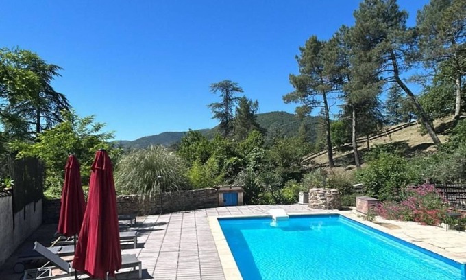 Gagnieres Apartment | Relaxing Gîte Pigne de Pin: Poolside Retreat for 5 Guests
