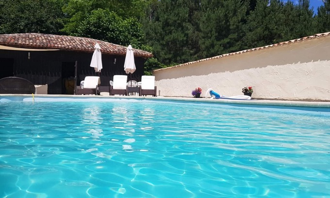 Prechac House | Relaxing Gite with Private Pool Nestled in Serene Forest