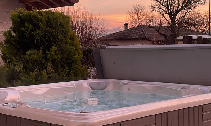 Genevois House | Relaxing Gite with Private Spa and Hot Tub Retreat