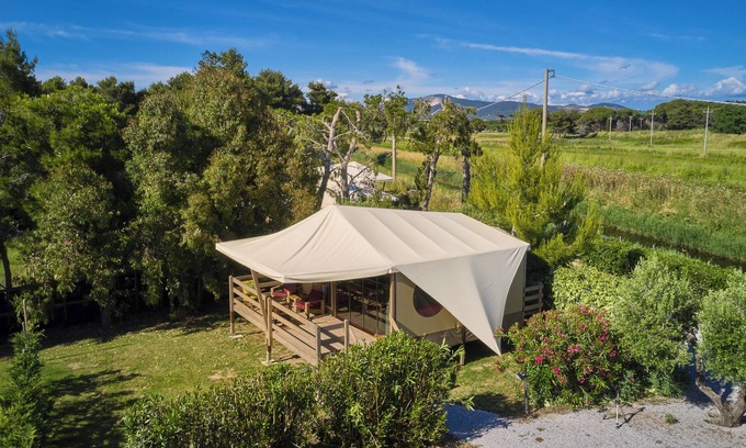 Piombino RV Rental | Experience Glamping 'Familiare Vicino Al Mare' with Ocean Views