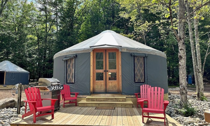 Warrensburg House | Glamping Private Lake Escape - Shoreline Yurt @ Daggett Lake