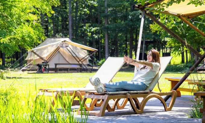 Nakasatsunai RV Rental | Pet-Friendly Glamping Resort Feriendorf with Breakfast Included