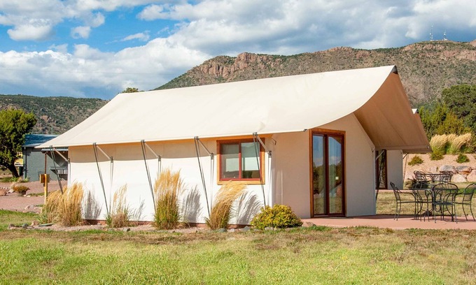 Canon City Cabin | Enchanting Glamping Tent Double Queen at Royal Gorge Cabins