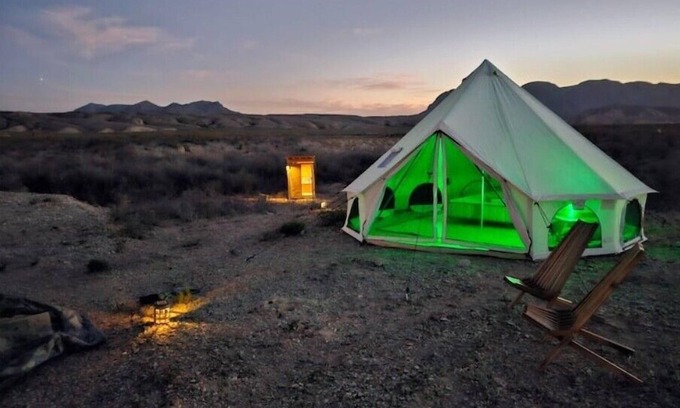 Terlingua House | Experience Glamping with Queen Bed & Breathtaking Views