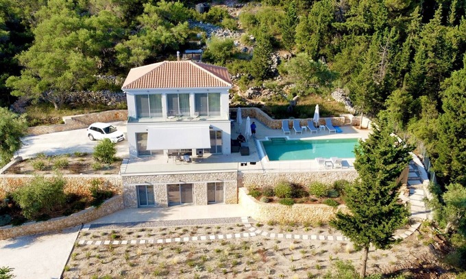 Agios Nikitas Villa | Tranquil Glass Villa: Oceanfront Bliss Near Agios Nikitas