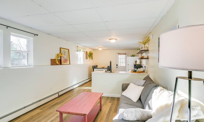 Glenburn Apartment | Glenburn Getaway: Cozy Fire Pit & Trails Await You!