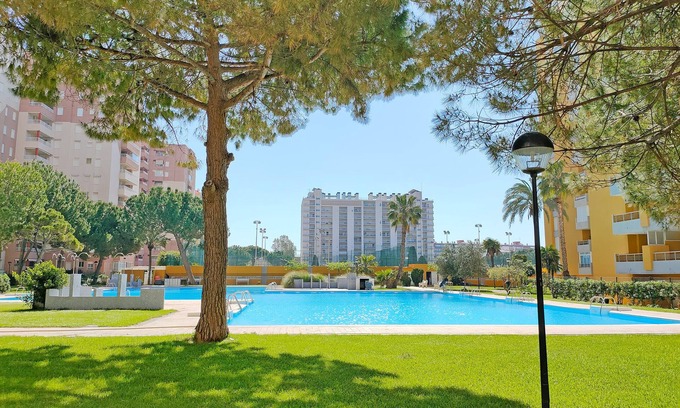 Canet de Berenguer Apartment | Inviting Apartment with Pool at Residencial Brezo Canet