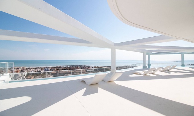 Canet de Berenguer Apartment | Global Properties: Two-terrace flat with sea views and swimming pool in Canet