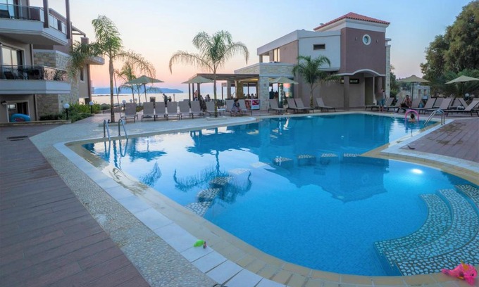 Agii Apostoli Apartment | Experience Golden Bay: Oceanfront Retreat with Pool Access