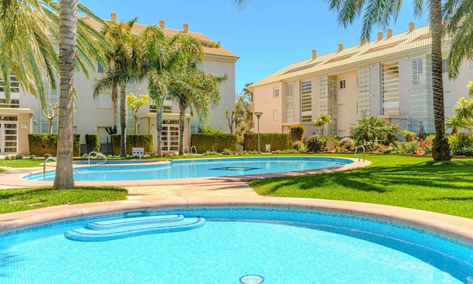 Platja de l'Arenal Apartment | Golden Gardens Duplex Apartment: Pool, Spa & 3 Terraces