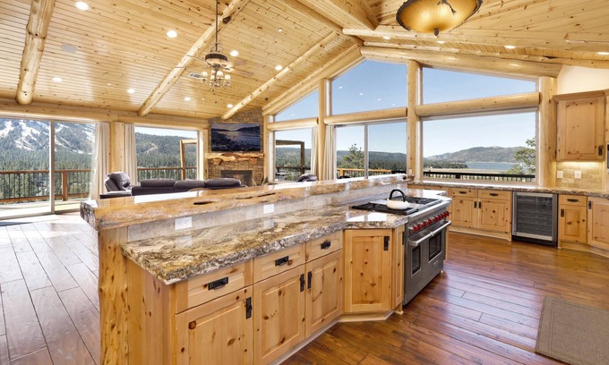 Castle Glen Estates Cabin | Golden Oak Log Cabin: Home Theater & Pool Table Escape