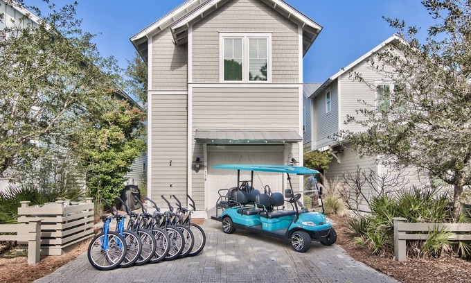 Watercolor House | Golf Cart & 7 Bikes! Access 4 WaterColor Pools, Beach Club & Camp Watercolor! - Blessed Beaches 30A