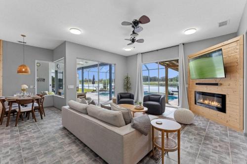 Ridgewood Lakes House | Golf Oasis with Game Room, Pool & Disney Views Await You