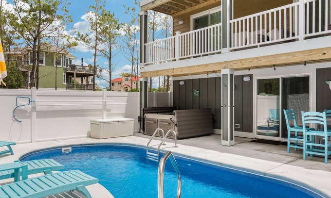 Monteray Shores House | Welcome Back: Soundside Retreat with Private Pool & Hot Tub