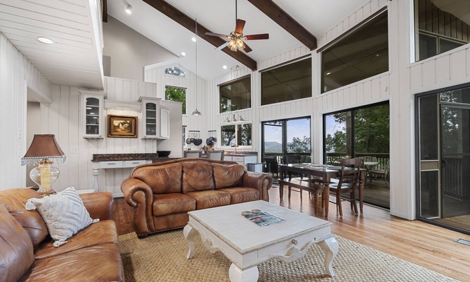 Cullowhee House | Good Vibes Only! Lake Glenville Views & Cozy Firepit