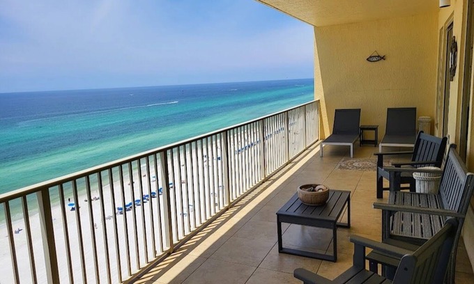Thomas Drive Condo | Exceptional 2 Bedroom Escape with Gulf Views & Beach Service