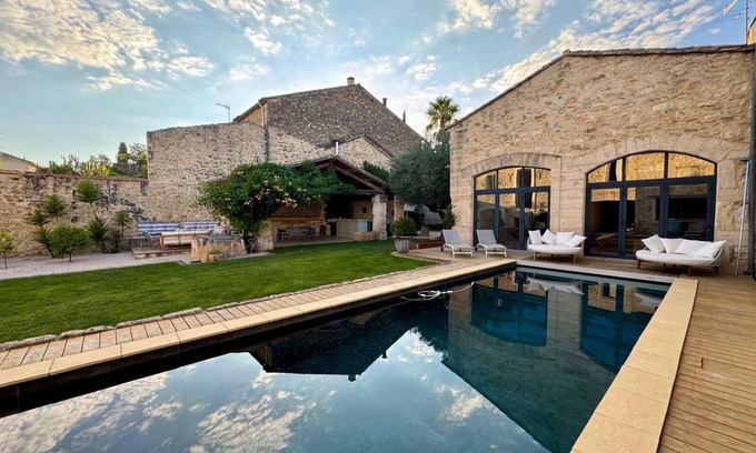 Baillargues Villa | Beautiful Restored Villa with Pool Near Montpellier's Beaches
