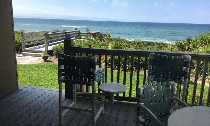 Seacrest Condo | Beachfront Condo on 30A with Private Back Porch Access