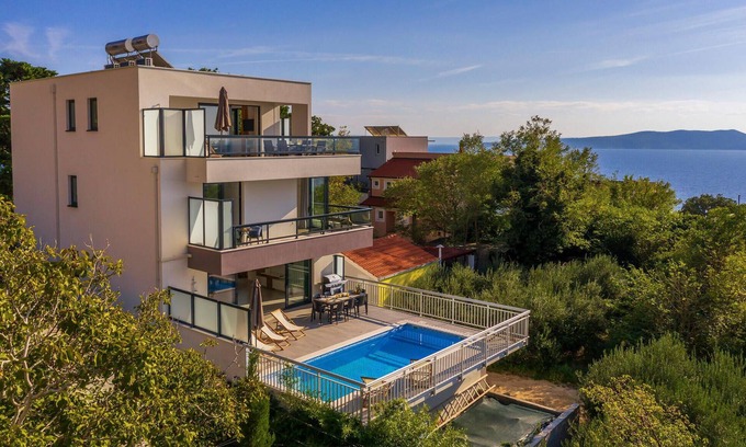 Brela House | Modern Vacation Home with Panoramic Adriatic Sea Views