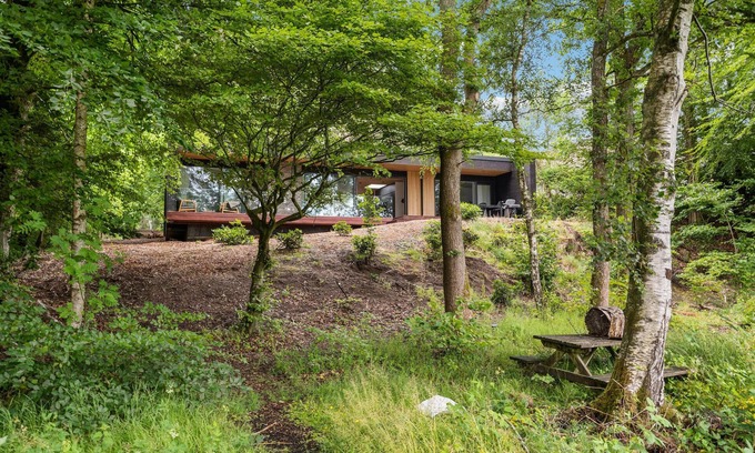 Bryrup House | Architectural Gem with Lake View & Spa in Bryrup