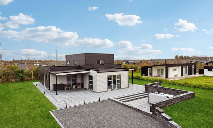 Skaven Strand House | Modern Vacation Home with Whirlpool on Ringköbing Fjord