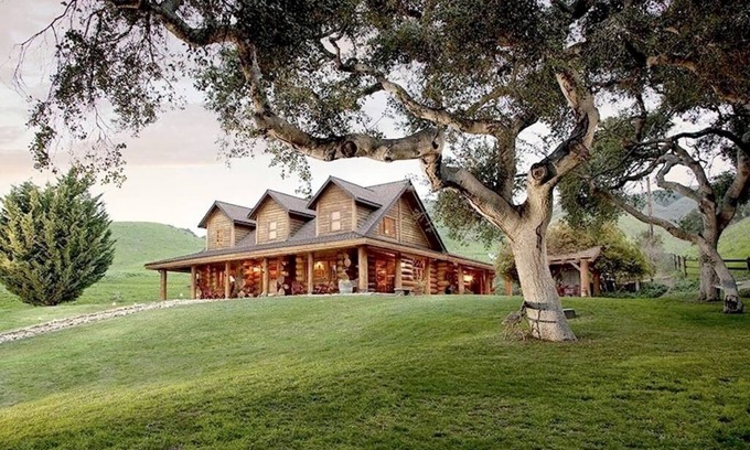 Lompoc House | Idyllic Log Cabin Retreat on Scenic Ranch & Vineyard