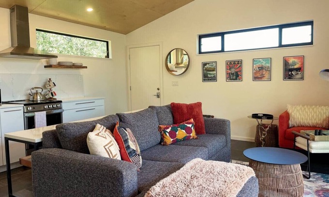 Dripping Springs Cabin | Modern Cabin Retreat with Heated Pool & Firepit Awaits