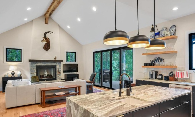 Mill Spring House | Modern Mountain Retreat with Hot Tub & Family-Friendly Vibes