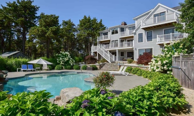 Wellfleet House | Beautiful Outdoor Spaces with Heated Pool & Hot Tub