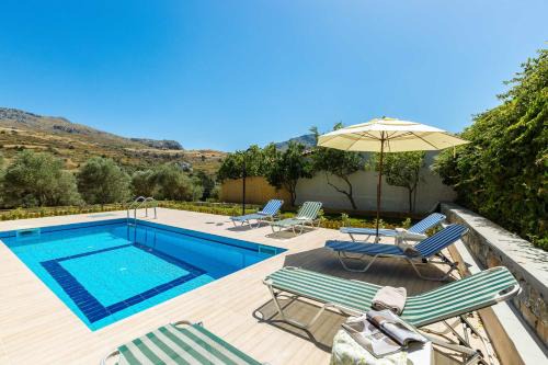 Kanevos Villa | Tranquil Pool Garden Villa with Oceanfront Views
