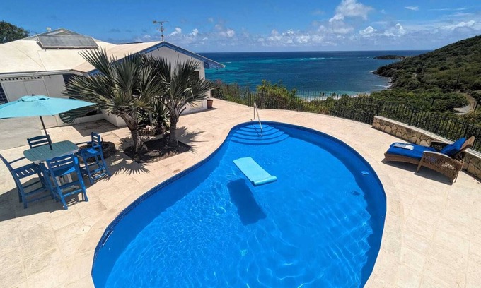 Grapetree Villa | Inviting Private Pool with Ocean Views and Top Guest Rating