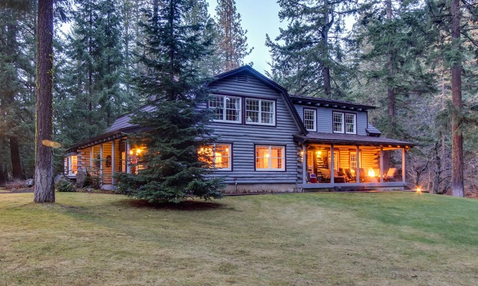 Trout Lake House | Exceptional Riverfront Home with Deck, Firepits & Media Room
