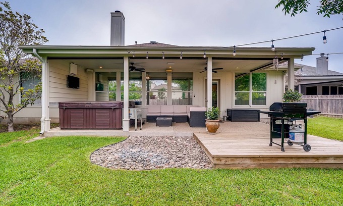 Springbrook House | Inviting Round Rock Villa with Hot Tub & Spa Amenities
