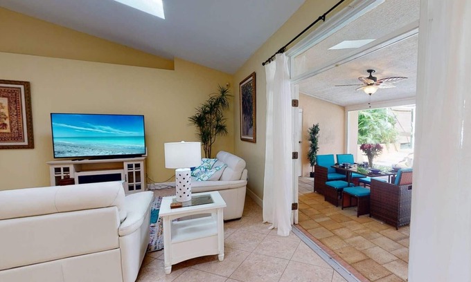 Bay Acres House | Gorgeous Updated Heated Saltwater Pool Home, WiFi, Dog Friendly, Kayak Launch & Park, Garage
