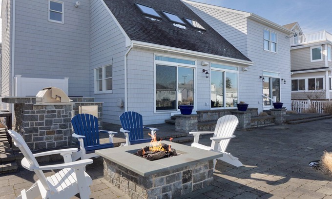 Mantoloking House | Beautiful Waterfront Home Steps from Private Beach