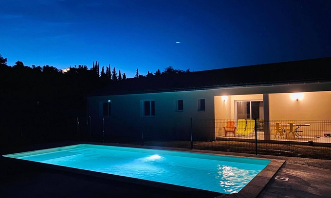 Lagorce Villa | Unwind at Gorges de l'Ardèche: Villa with Pool & Views