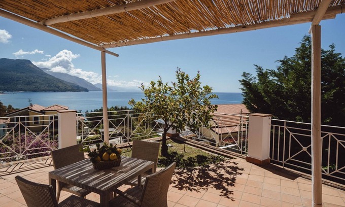 Villammare Apartment | Sea View Flat at Gorgonia with Pool & Private Beach Access