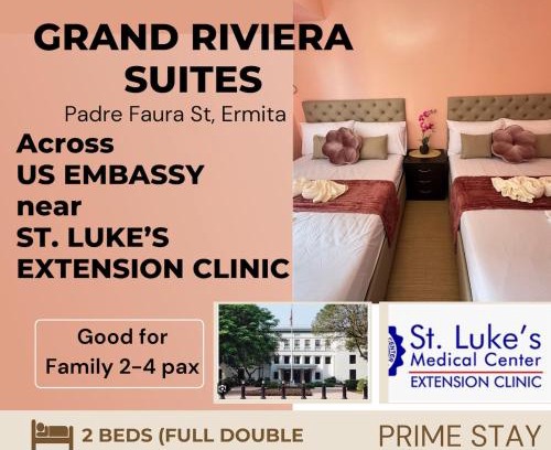 Ermita Apartment | Grand Riviera Suites 1201 Near US Embassy and St Luke's Medical Center Extension Clinic SLEC by Prime Stay