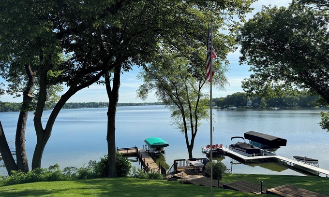 Powers Lake House | Scenic Lakefront Home Near Lake Geneva with Top Amenities