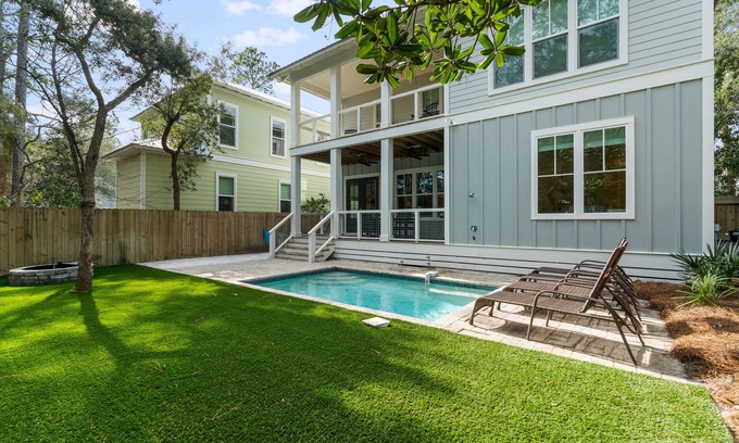 Grayton Beach House | Grayton Beach Retreat with Private Heated Pool - Steps to Ocean