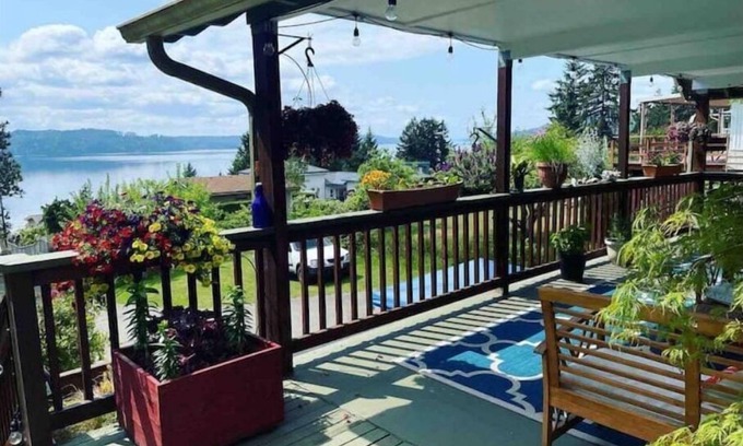 Brinnon House | Inviting Deck and Fun House with Hood Canal Views