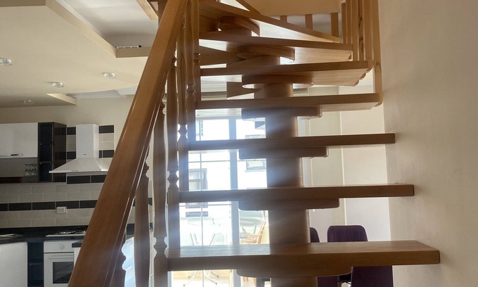 Alanya Apartment | Ideal Duplex Steps from Cleopatra Beach with Ocean View