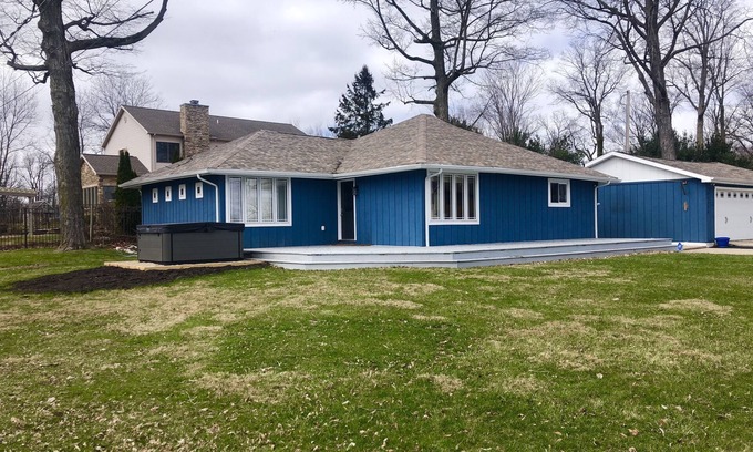Cassopolis House | Perfect Getaway: Hot Tub Retreat Steps from Diamond Lake